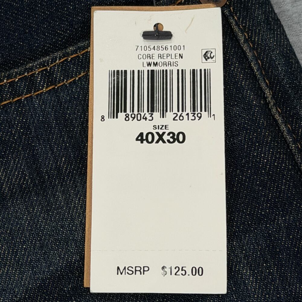 Polo Ralph Lauren Hampton Straight Jeans Mens 40x30 (Fit 42) Dark Wash Rope Dyed - Picture 6 of 16